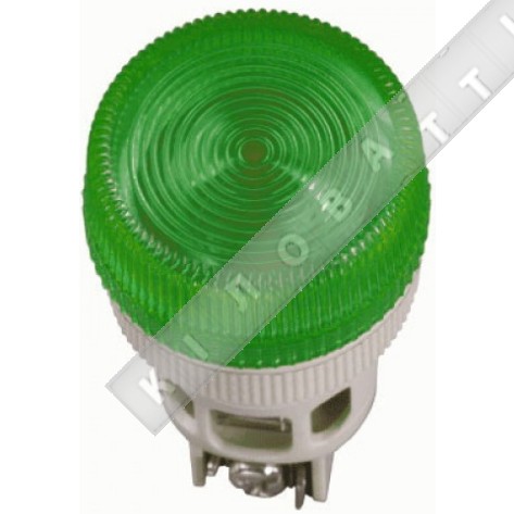 Лампа IЕК Лампа ENR-22 сигнальная d22мм зелёный неон/240В цилиндр
